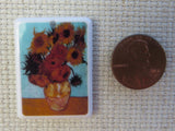 Second view of Sunflower Vase Painting Needle Minder.