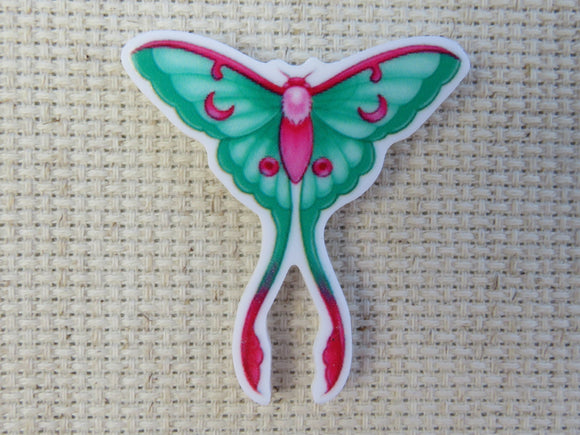 First view of Green and Pink Butterfly Needle Minder.