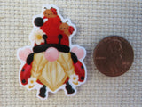Second view of Lady Bug Gnome Needle Minder.