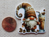 Second view of Tall Latte Gnome Needle Minder.