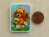 Second view of Cute Spaniel Puppy Needle Minder.