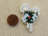 Second view of Blue Candy Canes Needle Minder.