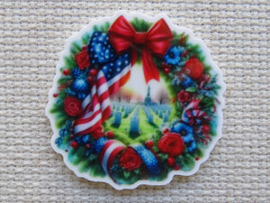 First view of Patriotic Wreath Needle Minder.