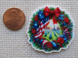 Second view of Patriotic Wreath Needle Minder