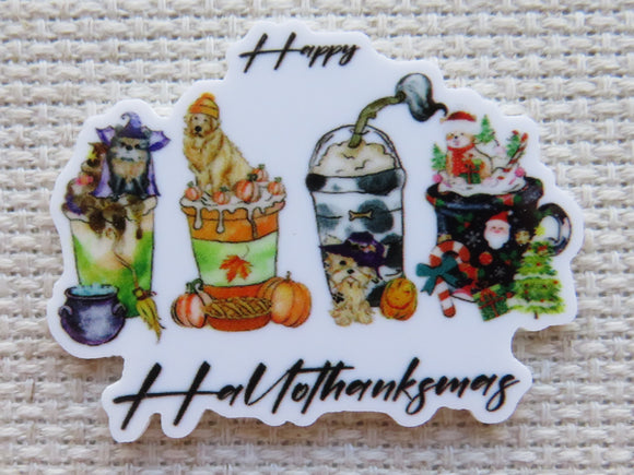 First view of Happy Hallothanksgiving Needle Minder.