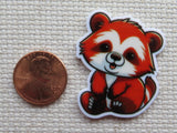 Second view of Fun Loving Red Panda Needle Minder.