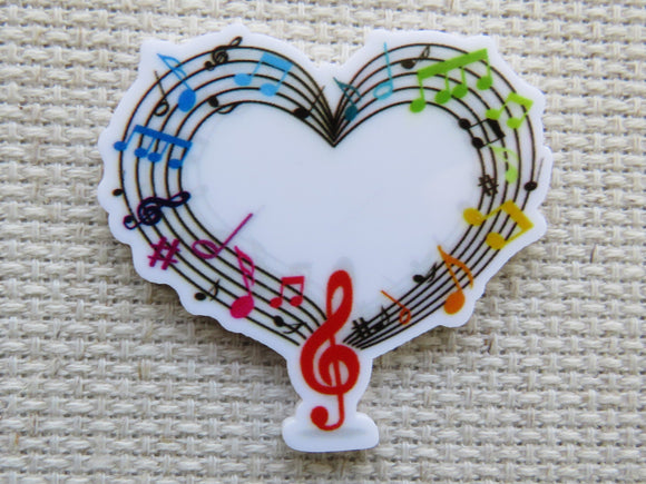 First view of Musical Notes Heart Needle Minder.