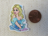 Second view of Cinderella with a Glass Slipper Needle Minder.