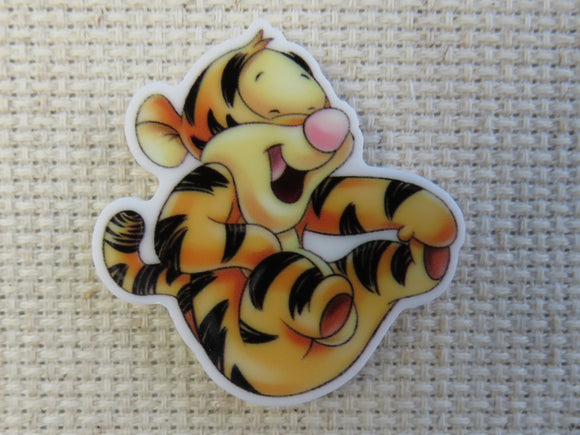 First view of Laughing Tigger Needle Minder.