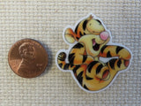 Second view of Laughing Tigger Needle Minder.
