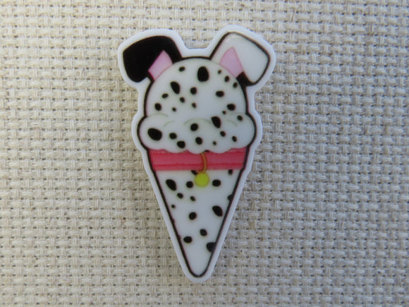 First view of Dalmatian Ice Cream Cone Needle Minder.
