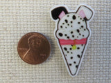 Second view of Dalmatian Ice Cream Cone Needle Minder.