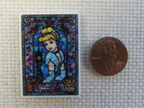 Second view of Cinderella Stained Glass Needle Minder
