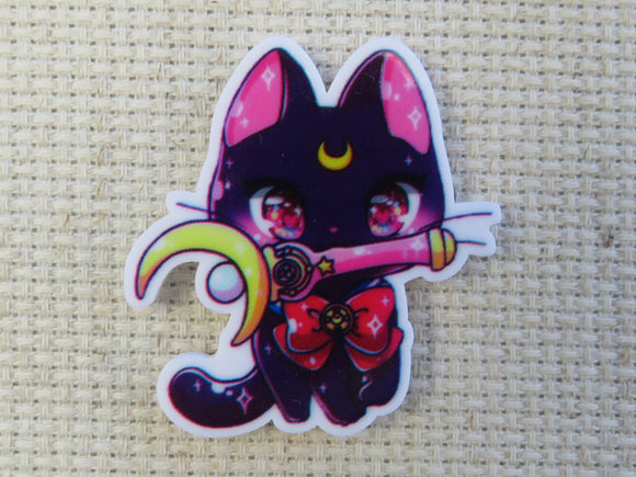 First view of Sailor Moon Cat with a Scepter  Needle Minder.
