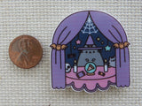 Second view of Fortune Telling Cartoon Cat Needle Minder.