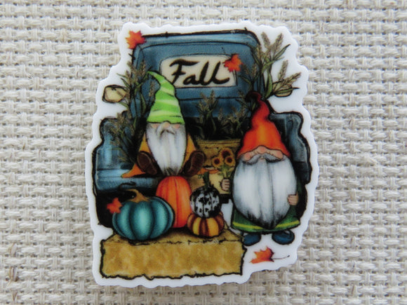 First view of Fall Gnomes in a Truck Needle Minder.