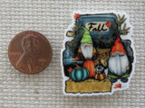 Second view of Fall Gnomes in a Truck Needle Minder.