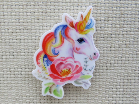 First view of Colorful Floral Unicorn Needle Minder.