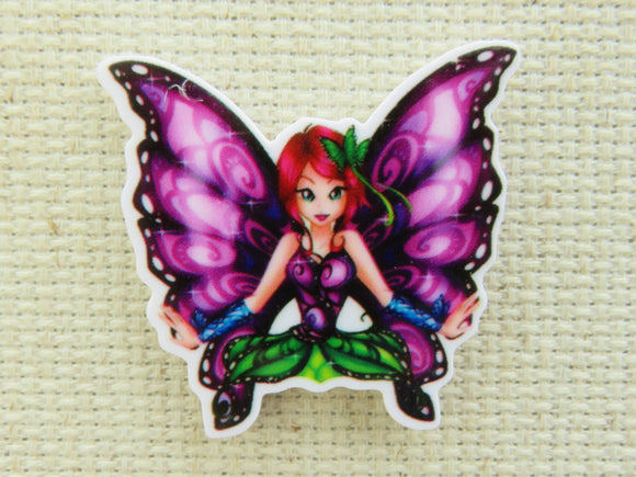 First view of Purple Butterfly Fairy Needle Minder.