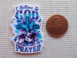 Second view of I Believe in God and the Power of Prayer Needle Minder.