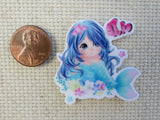 Second view of Mermaid with a Clown Fish Needle Minder.