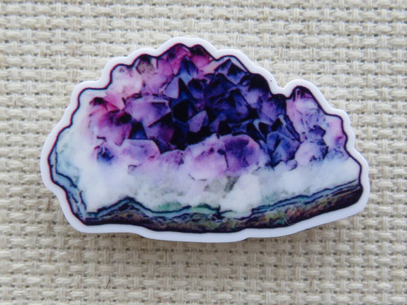 First view of Purple Geode Needle Minder.