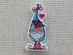 First view of Springtime Love Gnome Needle Minder.