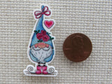 Second view of Springtime Love Gnome Needle Minder.