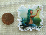Second view of Green Mermaid Needle Minder.