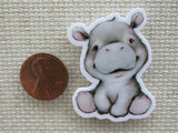 Second view of Happy Hippo Needle Minder.