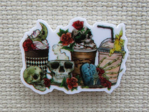 First view of Skull Themed Group of Drinks Needle Minder.