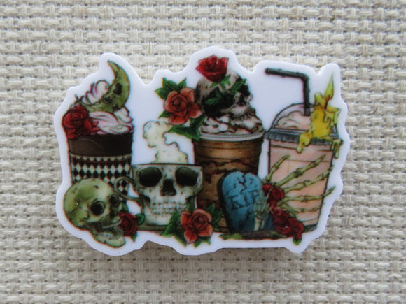First view of Skull Themed Group of Drinks Needle Minder.