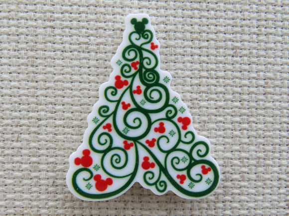 First view of Swirl Christmas Tree with Mickey Ornaments Needle Minder.