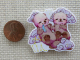 Second view of A Pair of Otters in the Clouds Needle Minder.
