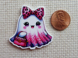 Second view of Pink Ghost Needle Minder.