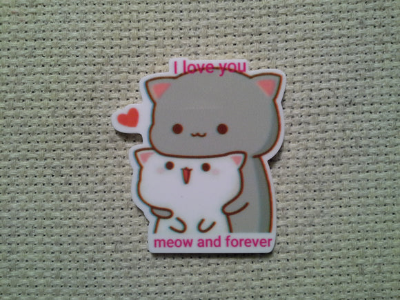 First view of the I Love You Meow and Forever Needle Minder