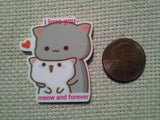 Second view of the I Love You Meow and Forever Needle Minder