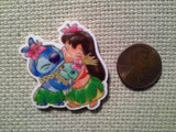 Second view of the Stitch, Lilo and Scrump Group Hug Needle Minder