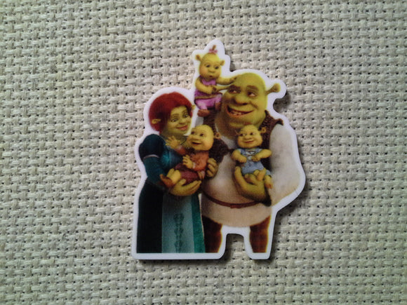 Second view of the Shrek and Family Needle Minder