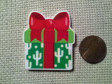 Second view of the Cactus Wrapped Christmas Gift Needle Minder