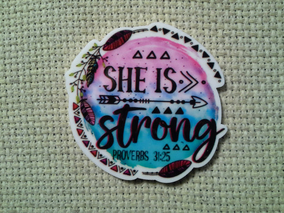 First view of the She Is Strong Needle Minder