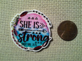 Second view of the She Is Strong Needle Minder