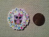 Second view of the Floral Owl Needle Minder