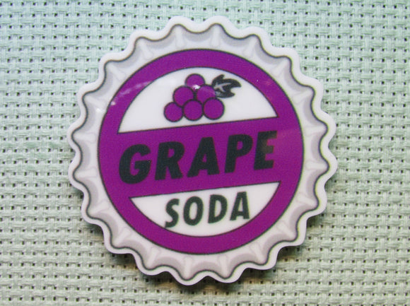 First view of the Grape Soda Bottlecap Needle Minder