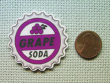 Second view of the Grape Soda Bottlecap Needle Minder