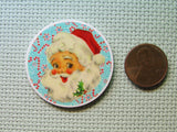 Second view of the Santa with Candy Canes Needle Minder