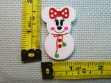 Third view of the Minnie Mouse Snowman Needle Minder