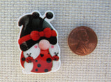 Third view of Ladybug Gnome Needle Minder.