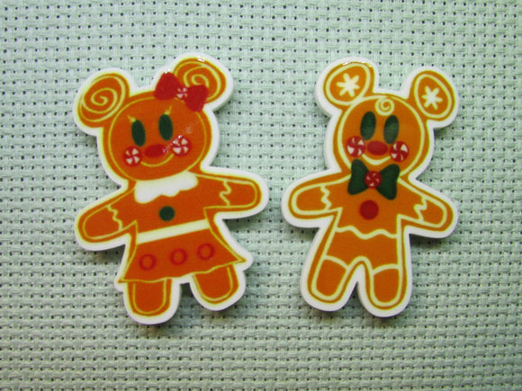First view of the Mickey and Minnie Gingerbread Boy and Girl Needle Minder