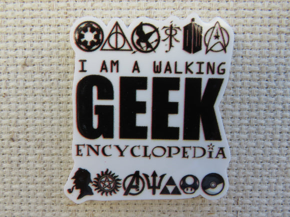 First view of I am a walking GEEK encyclopedia needle minder.